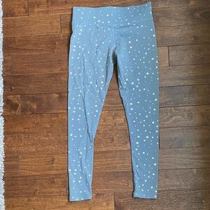 Terez Blue Leggings with White Star Pattern